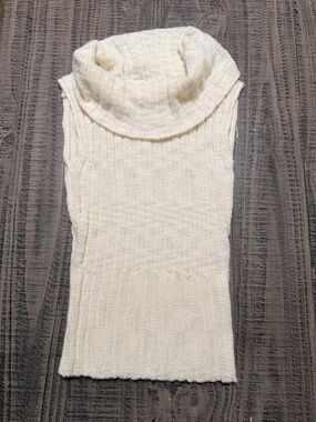 Vintage Cache Luxe Cream Ribbed Cowl Neck Sweater